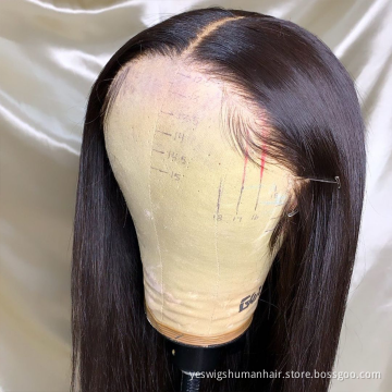 Cheap Wholesale Straight Lace Closure Wig Raw Brazilian Virgin 100% Human Hair Hd Full Lace Front Human Hair Wig For Black Women